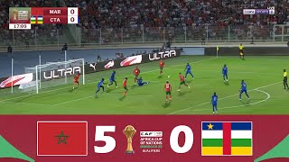 Maroc  République Centrafricaine 50  Éliminatoires AFCON 2025  Résumé de Match [upl. by Alexander]