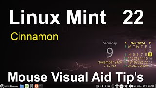 Linux Mint 22  Cinnamon  Mouse Visual Aid Tips [upl. by Yensehc]