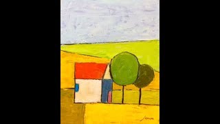 Malen mit Acryl Landschaft im naiven Stil [upl. by Nnoj273]