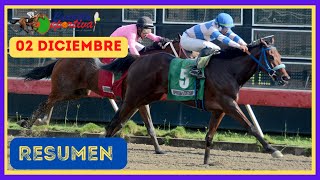 ✅RESUMEN 📽 sábado 02 DICIEMBRE 2023 carreras caballos🏇 en el V Centenario💰 [upl. by Chappelka]