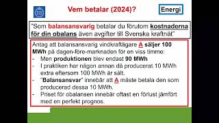 Orsaker till och kostnader för systemtjänster – Del 2 Vem betalar [upl. by Phippen458]