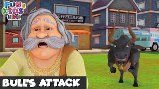 Bulls Attack  Shiva  Episode 28  Fun 4 Kids  Hindi  Funny Action Cartoon [upl. by Haek]