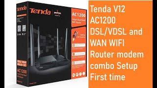 Tenda V12 AC1200 Dualband Wi Fi Gigabit VDSLADSL Modem Router [upl. by Anes]