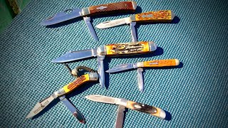 Jack Knife  Equal end  cigar doglegged Coke bottle bullet end and quottrick lockquot jack knives [upl. by Tada]