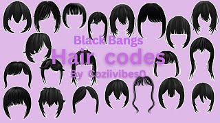 Berry Avenue Codes Bangs Black Hair PT1 🎩 Bloxburg Hair amp Brookhaven Hair roblox newvideo black [upl. by Aleakcim403]