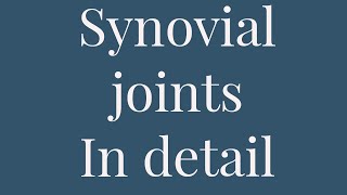 Synovial joints types in detail [upl. by Monto732]