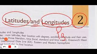 ICSE class 9 geography chapter 2 Latitudes and Longitudes [upl. by Micro]