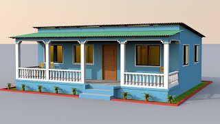 tin shed house design  3 bedroom house design  village home design  tin set house [upl. by Rosina]