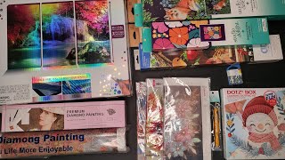 Diamond painting Haul Walmart Amazon Hobbylobby I hope you enjoy 😉 [upl. by Bowden]