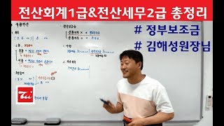 전산회계1급 요약정리  전산세무2급 요약정리 정부보조금 김해성원장님 [upl. by Axela]