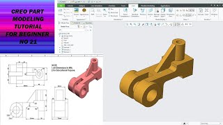 Creo Part Modeling Exercise For Beginner No 21CAD Tutorial CAD Exercise No 21 CADCAMwithisrar [upl. by Krebs]