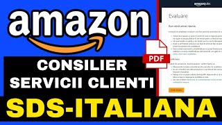 Consilier Servicii Clienti SDS Amazon Assessment Test Answers  Amazon SDS Associate Italiana Rounds [upl. by Ahsika]