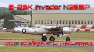 B26 Invader N26BP arrives at RAF Fairford 27June2024 aviation invader raffairford [upl. by Olenolin592]