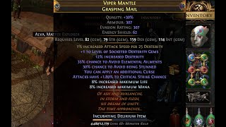 Crafting Double Elevated Fractured dex Stacking Grasping Mail From The Scratch  poe 324 [upl. by Sikras]