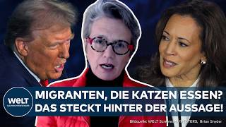 TVDEBATTE Donald Trump gegen Kamala Harris quotMigranten essen Katzenquot soll Grundstimmung zeigen [upl. by Aisetra]