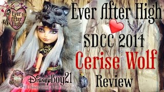 Ever After High Cerise Wolf Doll Review and Unboxing  SDCC 2014 Exclusive [upl. by Yroffej]