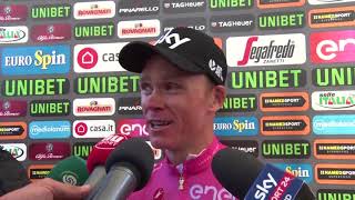 Chris Froome  Postrace interview  Stage 19  Giro dItalia  Tour of Italy 2018 [upl. by Aitsirt]