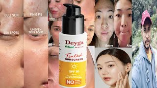 Deyga Tinted Sunscreen SPF 30  Honest Review [upl. by Billat]