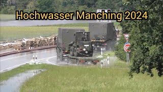 Flutkatastrophe Bayern 2024  Bundeswehr im Einsatz  Lage in Manching am 05062024 [upl. by Anilys310]