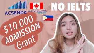 Admission Grant for FILIPINOS in Canada amp NO IELTS REQUIRED  Study in Canada  Acsenda School [upl. by Milda44]