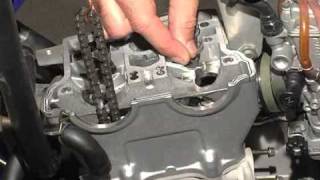 Hot Cams valve clearance inspection and adjustment on Yamaha YZ 250F [upl. by Nerrual]