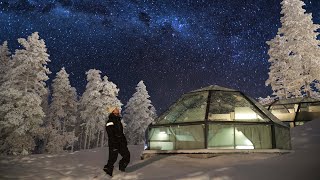 ¿Cómo es dormir en un iglú en la nieve bajo las estrellas [upl. by Gault]