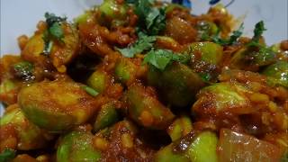 Indian spiced roasted Brussel Sprouts  Mini Cabbage Dry Vegetable [upl. by Eidob]