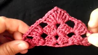 CROCHETpuntada para capa triangular facil tejida a ganchillo Nancy Magno [upl. by Grethel]