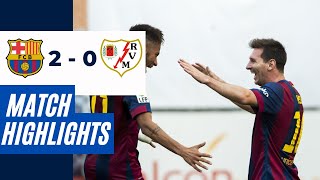 Rayo Vallecano 02 Barcelona  La Liga 2014 Highlights amp Goals ⚽🔥  HD [upl. by Alrahc982]