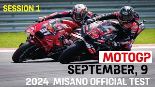 🏍️ MotoGP 2024 MisanoTest session 1  2024 San Marino  Misano Circuit test MotoGP SanMarinoGP [upl. by Aehtla72]