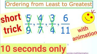 Ordering Fractions From Least to Greatest  How to Arrange Fractions in Ascending Order  Fractions [upl. by Inaffets918]