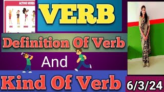 VERB  Definition of verb  Kinds of verbs  😊😁 ❤️💜teacher learning education teachers teaching [upl. by Lavro]