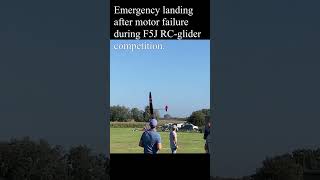 Emergency landing F5J RC glider motor gear failed [upl. by Monteith]