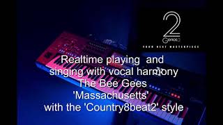 Massachusetts The Bee Gees with vocal harmony on the Yamaha Genos 2 [upl. by Novyert]