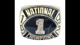 1992 Findlay Ohio Oilers NAIA Football National Champions Ring [upl. by Ddarb]