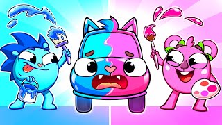 💙 Pink vs Blue Song 🩷 Funny Kids Songs 😻🐨🐰🦁 by Baby Zoo Karaoke [upl. by Levine169]