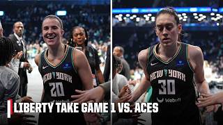 NEW YORK LIBERTY TAKE GAME 1 VS LAS VEGAS ACES 🔥  WNBA on ESPN [upl. by Mokas]