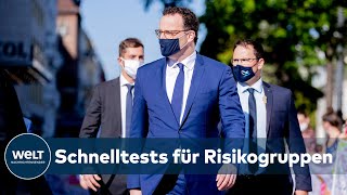 SCHUTZ FÜR RISIKOGRUPPEN Jens Spahn plant flächendeckende CoronaTest ab dem 15Oktober [upl. by Aneehsor]