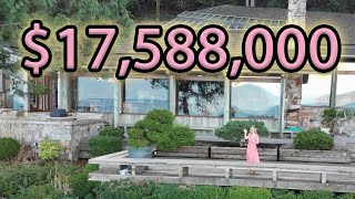 Touring this 17588000 Massive Waterfront Property on Bowen Island with an indoor pool [upl. by Byrne]