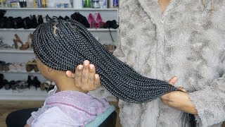 Mediumsized full box braids  24 inches [upl. by Eitteb]