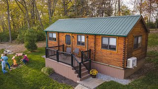 The Rancher  Tiny Home Log Cabin on a Trailer Frame [upl. by Arimaj220]