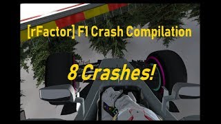 rFactor F1 Crash Compilation 3 [upl. by Zeculon]