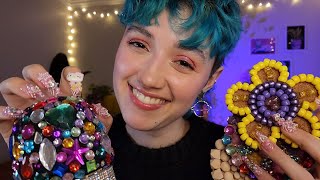 ASMR Tingly Tapping amp Scratching to Help You Sleep 😴 no talking rhinestones amp beads long nails [upl. by Raknahs]