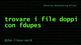 GNULinux trovare i file doppi con fdupes [upl. by Marris]