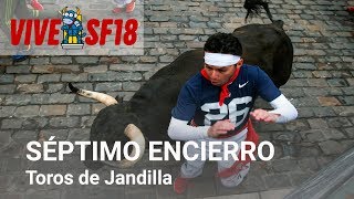 Séptimo encierro de San Fermín 2018  Toros de Jandilla  Vive San Fermín [upl. by Inaja]