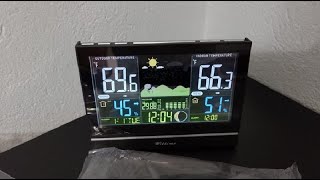 Wittime 2076 Weather Station Forecaster Wireless Indoor Outdoor Thermometer Review So far so good [upl. by Anica]