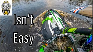 Amature To Stand Up Jet Skis Tries Stand Up On Kawasaki SXR 1500 [upl. by Hairam396]