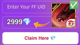 Enter Uid amp Claim 2999💎 Free In Free Fire Max  Free Fire Max Free Diamond  How To Get Free Diamond [upl. by Cliffes608]