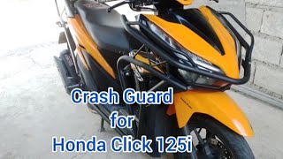 CRASH GUARD FOR CLICK 125i  CRASH GUARD INSTALLATION [upl. by Myna]