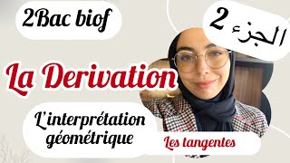 2Bac biof  la derivabilité en un point  interpretation géométrique les tangente [upl. by Cirenoj]